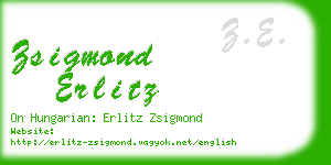 zsigmond erlitz business card